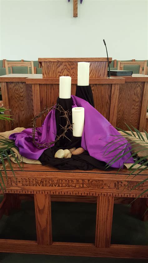 Lent Altar 2016 Church Altar Decorations Easter Altar Decorations