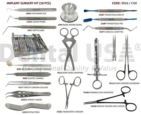 Professional Dental Periodontal Gum Graft Surgery Tools Implant Tunneling Instruments Kit 16 Pcs