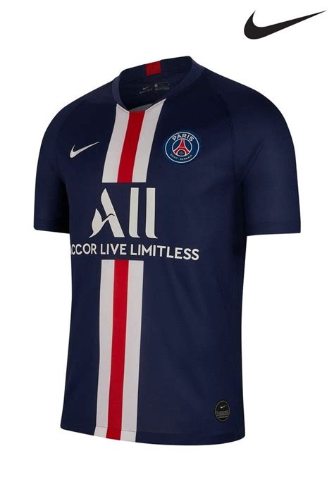 For the home kit idea, the dark blue still becomes the major color of it. Mens Nike Navy PSG 2019/20 Jersey - Blue | Psg, Paris ...