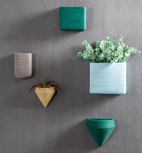 Ceramic Wall Planter Indoor Wall Hanging Planter Square Etsy
