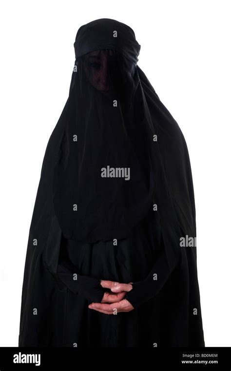 Islamic Muslim Woman Wearing A Burqa Niqab Burka Stock Photo Alamy