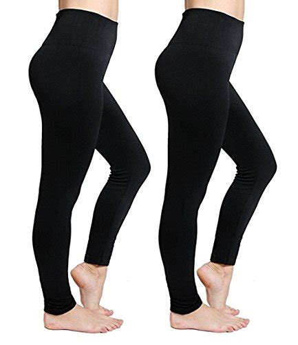 Fleece Lined Leggings Women High Waisted Black Leggings Tummy Control Winter Pricepulse
