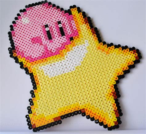 Kirby Warp Star Perler Bead Sprite By Nerdylittlesecrets On Etsy