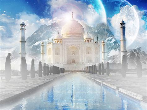 Wallpaper Taj Mahal Mosque 3d Graphics