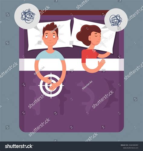Couple Sexual Dysfunction Problem Vector Illustration Stock Vector Royalty Free 2162304397