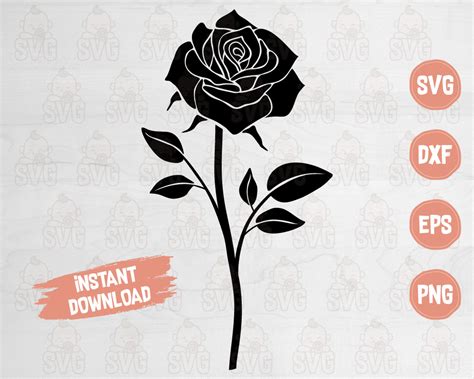 Rose Svg Cut File for Cricut, Rose Silhouette, Flower Svg - Svg Baby