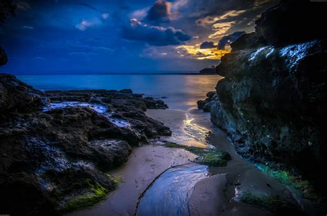 Blue Coastal Sunset