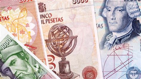 Banknotes Bills Of The Spanish Peseta Notes In Circulation When The