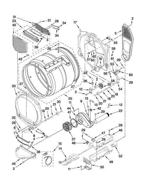 Each component should be placed and connected with other parts in particular. Maytag MEDE500VW1 dryer parts | Sears PartsDirect