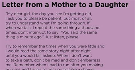 Letter From A Mother To Daughter Pictures Photos And Images For