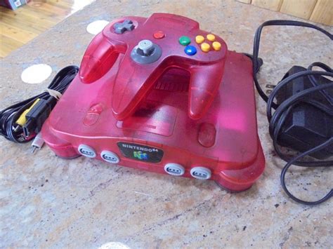 Nintendo 64 N64 Watermelon Red Console Oem Controller Read