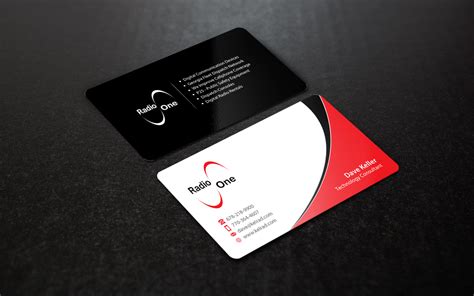 Email customer support that responds within 24 hours. Professional Business Card - Radio One by Daverad1