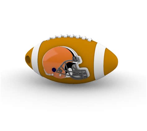 Stl File Nfl Cleveland Browns Keychain Ball With Container・3d Print