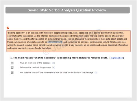 Saville Verbal Analysis Aptitude Test