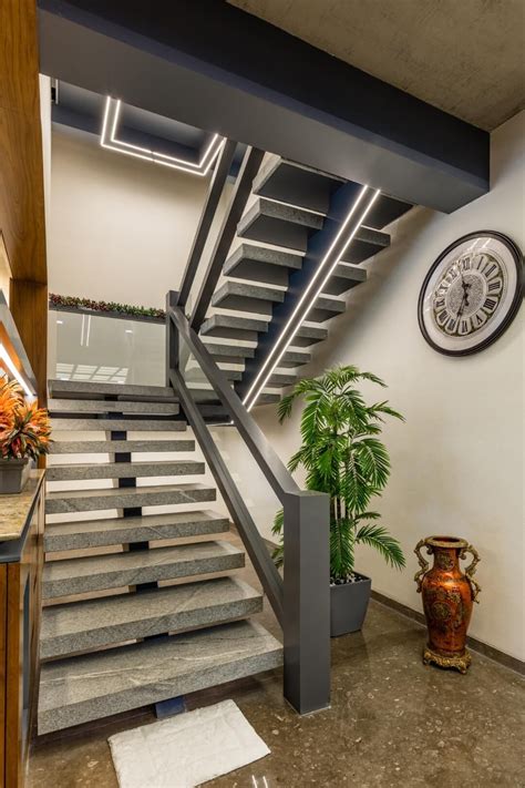 Mahadev Bungalow Inclined Studio Stairs Design Modern Bungalow