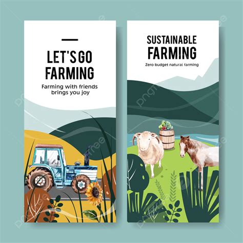 Farmer Flyer Design With Tractors Template Download On Pngtree