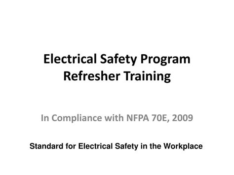 Electrical Safety Program Template Nfpa E