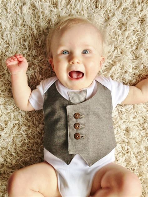 Baby Boy Clothes 3 To 6 Months Onesie With Tie Baby Wedding