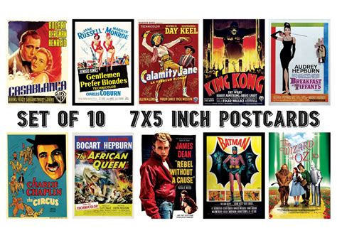 vintage classic movie posters set of 10 collectible vintage etsy