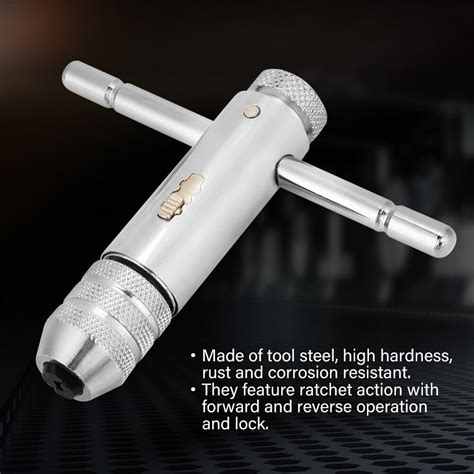 Adjustable T Bar Handle Ratchet Tap Wrench M3 M8 M5 M12 For Tap And Die