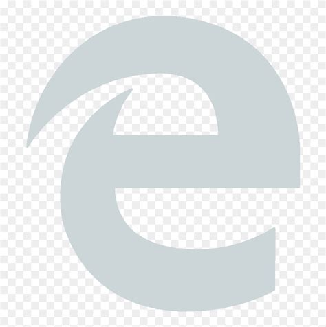 White Microsoft Edge Logo Gambaran