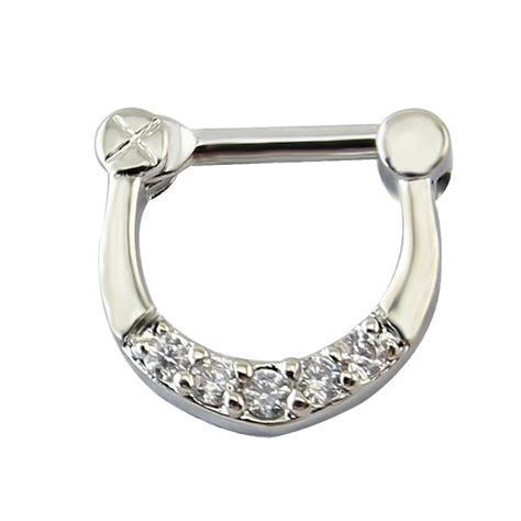 Small Size 1 Piece Real Septum Ring Medical Titanium Nose Hoop Nostril