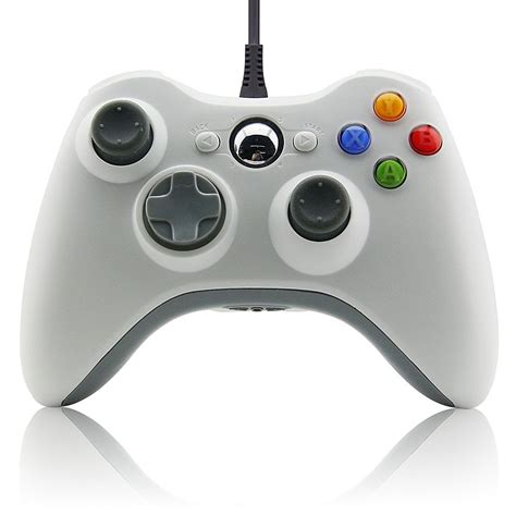 Xbox 360 Wired Controller Black And White Gaming Controllers