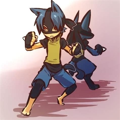 Lucario And Human Boy Lucario Form Pokemon Gijinka Pokemon Pokemon