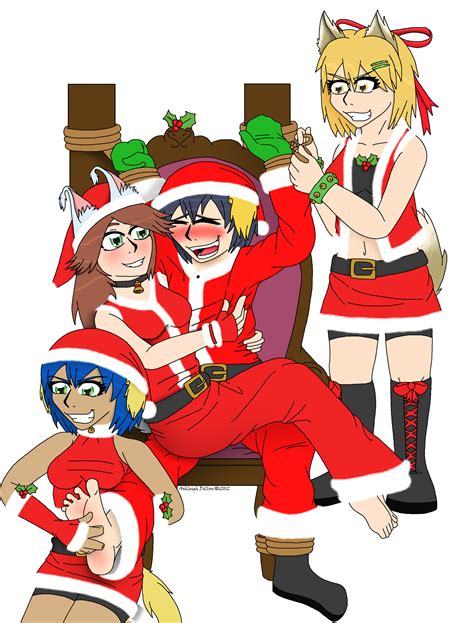 Com Christmasy Tickles By Lycanthropash On Deviantart