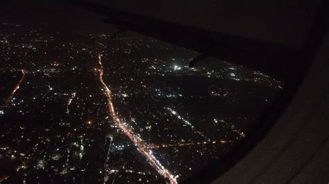 Night Time Landing In Delhi Youtube