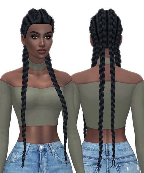Sims 4 Custom Content Braids