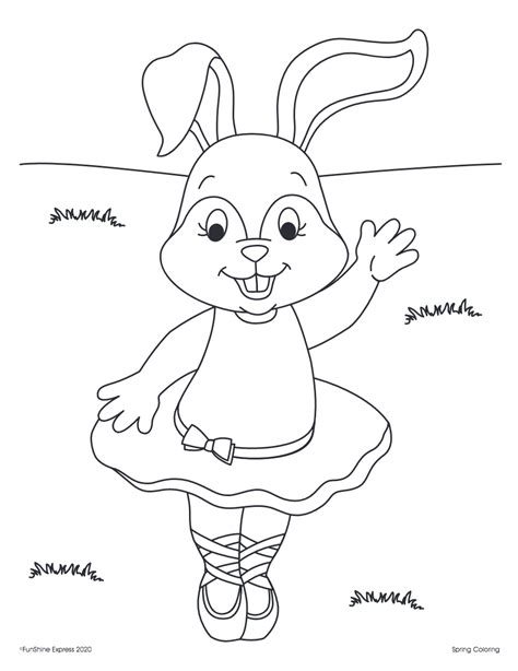 Coloring Page-Ballerina Bunny