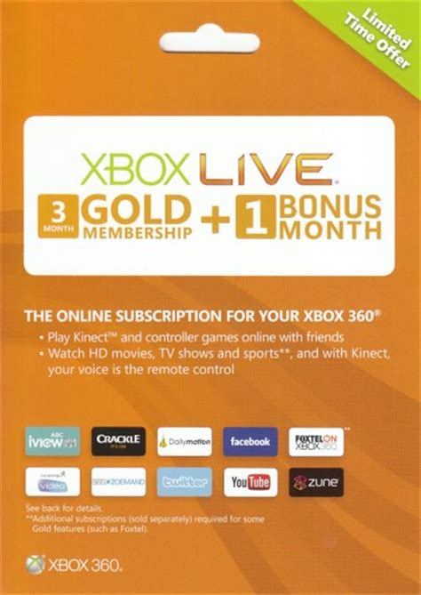 Xbox Live 3 Months Gold Subscription 1 Month Free Accessories Xbox