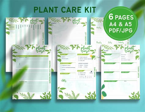 Plant Care Kit Printable Plant Care Sheet Digital Download Plant