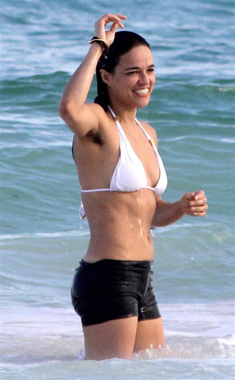 Michelle Rodriguez Flashes Serious Armpit Hair As She Hits The Beach
