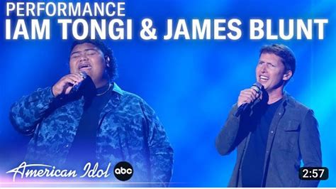 Iam Tongi And James Blunt Super Emotional Duet Of Monsters Makes Idol History American Idol 2023