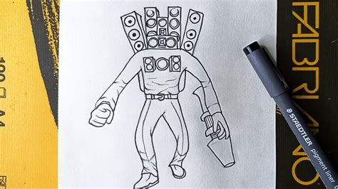 Como Dibujar A Titan Speakerman De Skibidi Toilet Como Desenhar Titan Speakerman Skibidi