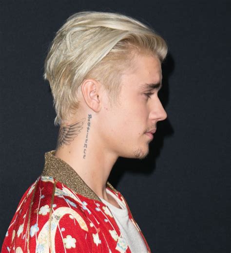 Justin Bieber And His Neck Tattoo Photo Who2