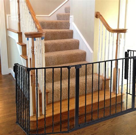 Open Plan Stair Case Custom Fit Gate Bottom Of Stairs Gate Configure