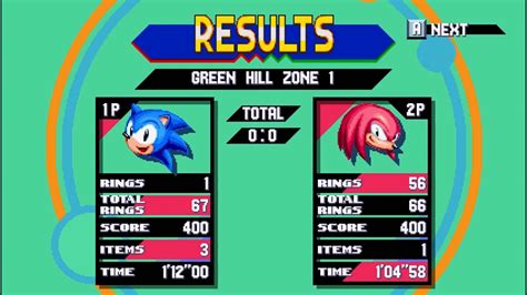 Sonic Mania Competition Mode Revealed Vgu
