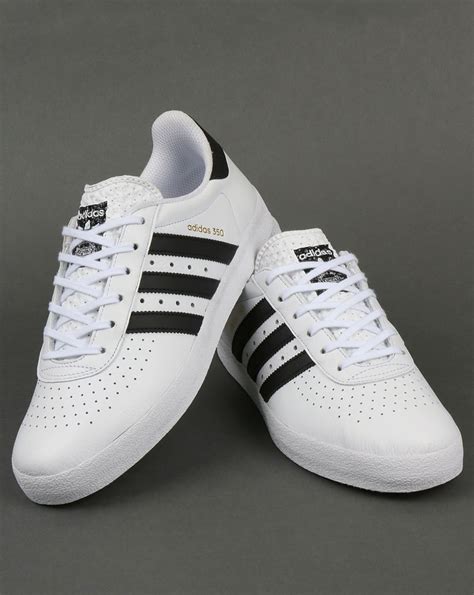 Adidas 350 Trainers Whiteblackleathershoesoriginalsmens