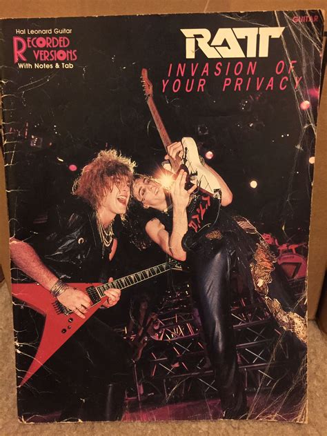 Ratt Invasion Of Your Privacy Guitar Tab Book For Sale In San Leandro