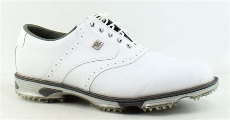 Footjoy Mens Dryjoys Whitewhite Croc Golf Shoes Size 115 1506959 Ebay