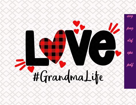 Love Grandmafile SVG Mother's Day Svg Grandma life | Etsy