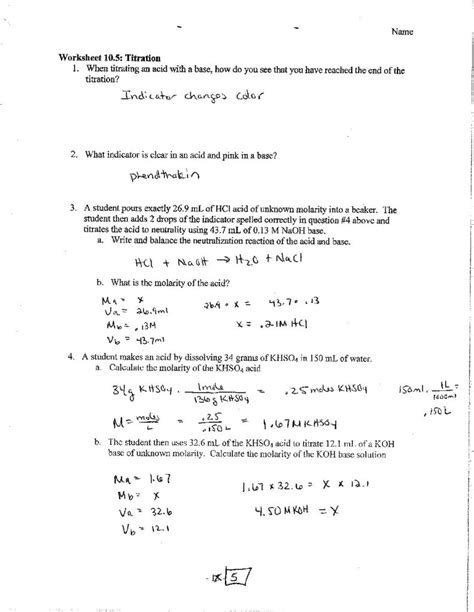 Acids bases and salts worksheet answers. Acid Base Titration Worksheet Answers : Chapter 19 Acids ...