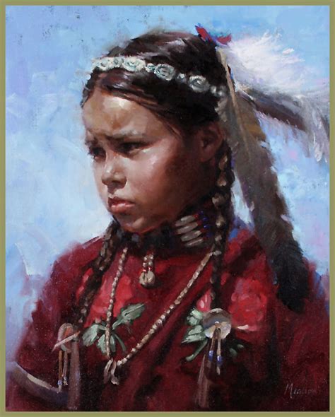 Meadow Gist Pout 11 X 14 Oil On Canvas Native American