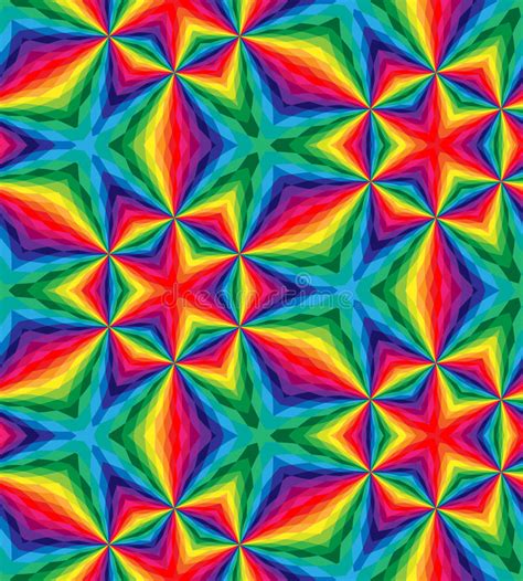 Seamless Polygonal Pattern Rainbow Geometric Abstract Background Stock