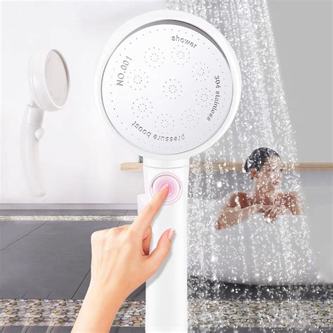 Pc Water Stop Shower Booster Water Saving Spa Disassembly Rotating Shower Handheld Bathroom