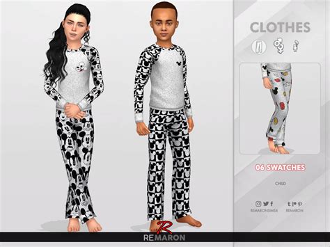 The Sims Resource Disney Pj For Child 01 Pants