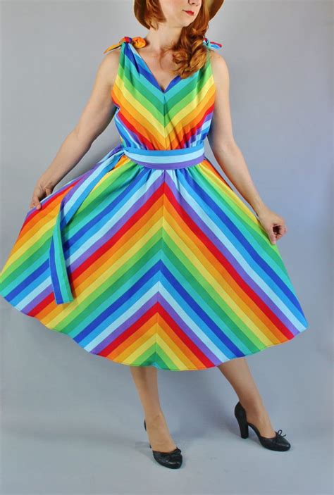 Womens Rainbow Dress Party Dress Pride Dress Vlv Viva Las